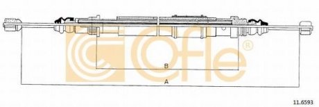 Трос ручника COFLE 11.6593 (фото 1)