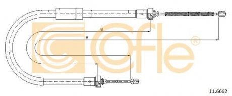 Трос ручника COFLE 11.6662