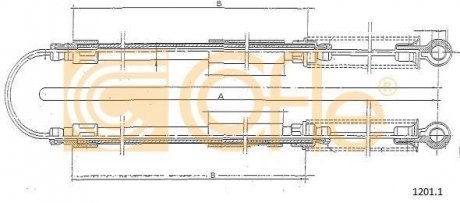 Трос ручника COFLE 1201.1 (фото 1)