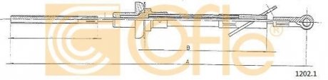 Трос сцепление COFLE 1202.1 (фото 1)