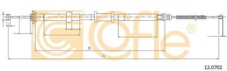 Трос ручника COFLE 12.0702 (фото 1)