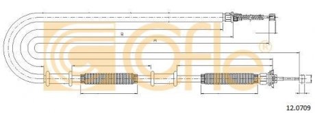 Трос ручника COFLE 12.0709 (фото 1)