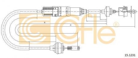Трос зчеплення COFLE 15.1231 (фото 1)