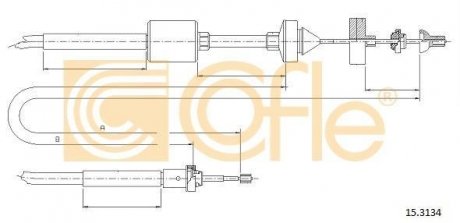 Трос сцепление COFLE 15.3134 (фото 1)