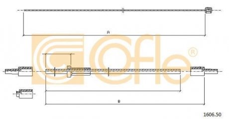 Трос капота COFLE 1606.50 (фото 1)