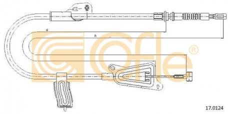 Трос ручника COFLE 17.0124 (фото 1)