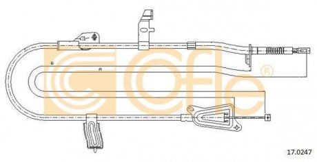 Трос ручника COFLE 17.0247 (фото 1)