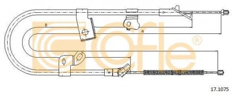 Трос ручника COFLE 17.1075 (фото 1)