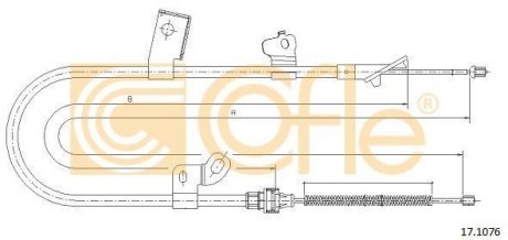 Трос ручника COFLE 17.1076 (фото 1)