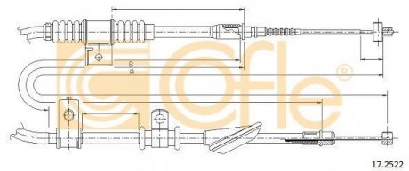 Трос ручника COFLE 17.2522 (фото 1)