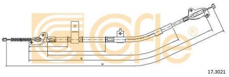 Трос ручника COFLE 17.3021 (фото 1)