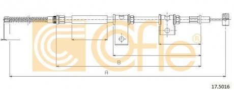 Трос ручника COFLE 17.5016 (фото 1)