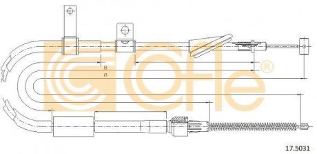Трос ручника COFLE 17.5031 (фото 1)