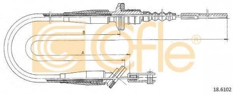 Трос сцепление COFLE 18.6102 (фото 1)