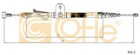 Трос ручника COFLE 451.2 (фото 1)