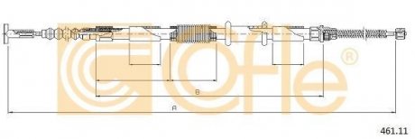 Трос ручника COFLE 461.11 (фото 1)