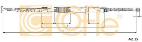 Трос ручника COFLE 461.15 (фото 1)