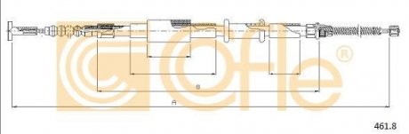 Трос ручника COFLE 461.8 (фото 1)
