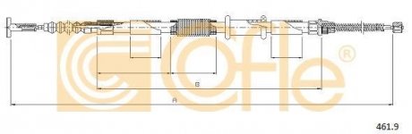 Трос ручника COFLE 461.9 (фото 1)