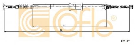 Трос ручника COFLE 491.12 (фото 1)