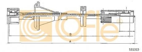 Трос спідометра COFLE S31315 (фото 1)