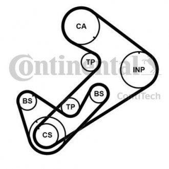 Комплект ГРМ Mitsubishi L200/L400/Pajero/Hyundai Terracan 2.5D/2.5TD 86- (25x163z) Contitech CT921K3PRO (фото 1)