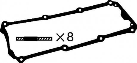 Прокладка кришки клапанної VAG 1.6/1.8 RUBBER + ШПИЛЬКИ (вир-во) CORTECO 026136P (фото 1)