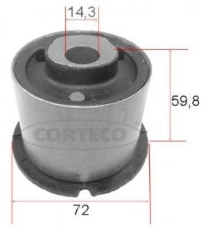 Сайлентблок важеля (переднього/снизу/ззаду) VW Touareg/Audi Q7/Porsche Cayenne 02- CORTECO 49405653 (фото 1)