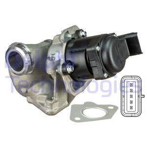 Клапан EGR Ford C-Max/Fiesta/Focus/Mazda 2/3/Citroen Berlingo/Peugeot Partner 1.6HDi 08- Delphi EG10401-12B1 (фото 1)