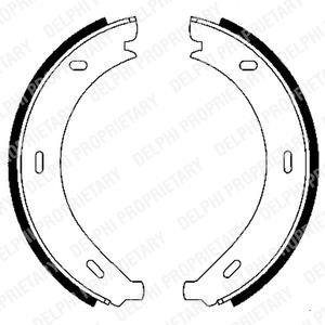 Комплект гальмівних колодок з 4 шт. барабанів Delphi LS1902