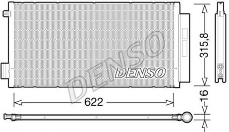 Радиатор кондиціонера DENSO DCN09044 (фото 1)