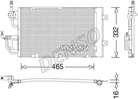 Конденсер кондиціонера DENSO DCN20037 (фото 1)