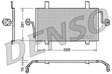 Радиатор кондиціонера DENSO DCN23016 (фото 1)