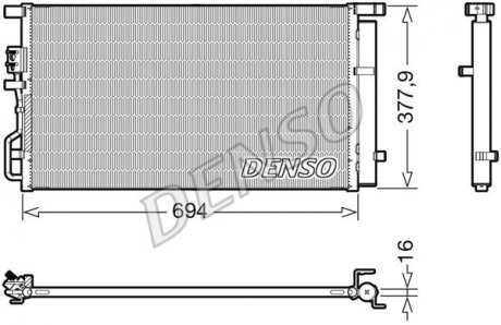 Конденсер кондиціонера DENSO DCN41019 (фото 1)