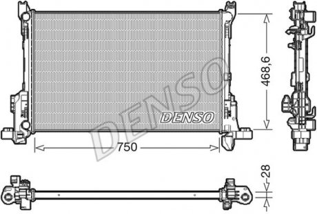 Радиатор охолоджування DENSO DRM09175 (фото 1)