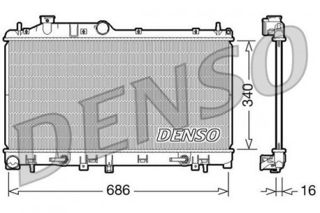 Радиатор охолоджування DENSO DRM36009 (фото 1)