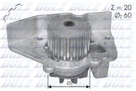 Водяной насос DOLZ N406 (фото 1)