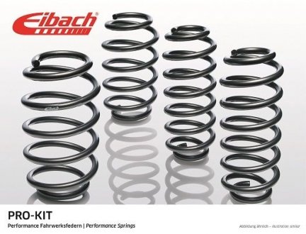 Комплект пружин (Pro-Kit) BMW X3 (G01/F97) 2.0 (B47/B48)/X3 (G01) 2.0 (B47)/X4 (G02/F98) 17- (4 шт.) EIBACH E10-20-040-01-22 (фото 1)