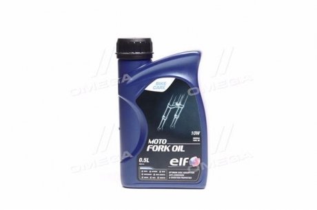 Масло гидравл. MOTO FORK OIL 10W (Канистра 0.5л) для вилок и амортизаторов ELF 194973 (фото 1)