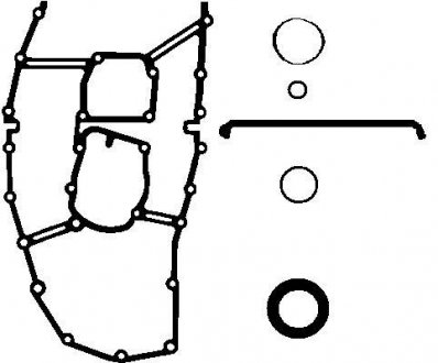 Прокладка кришки клапанів BMW 3 (E36/E46)/5 (E34) 1.6/1.8 93-06 (к-кт), M43 ELRING 584.840 (фото 1)