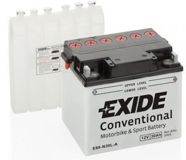 Аккумулятор 30Ah-12v (185х128х168) R, EN300 EXIDE E60-N30L-A (фото 1)