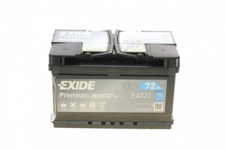 Акумулятор 72Ah-12v PREMIUM (278х175х175), R, EN720 EXIDE EA722 (фото 1)