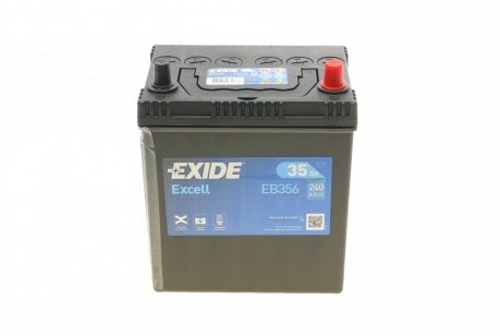 Акумуляторная батарея 35Ah/240A (187x127x220/+R/B00/B1) Excell Азия EXIDE EB356 (фото 1)