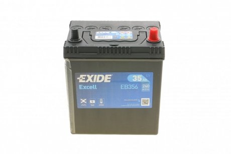 Акумуляторная батарея 35Ah/240A (187x127x220/+R/B00/B1) Excell Азія EXIDE EB356 (фото 1)