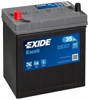 Акумуляторна батарея 35Ah/240A (187x127x220/+L/B00) Excell Азія EXIDE EB357 (фото 1)