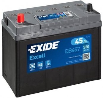 Акумуляторна батарея 45Ah/330A (235x127x226/+L/B00) Excell Азия EXIDE EB457 (фото 1)