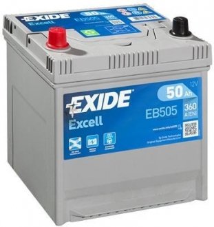 Акумуляторна батарея 50Ah/360A (200x173x222/+L/B0) Excell (Азія) EXIDE EB505 (фото 1)