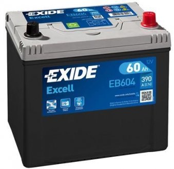 Акумулятор 60Ah-12v EXCELL (230х172х220), R, EN480 Азія EXIDE EB604 (фото 1)