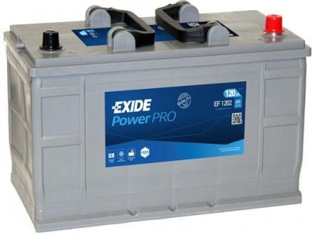 Акумуляторна батарея 120Ah/870A (349x175x235/+R/B1) PowerPro EXIDE EF1202 (фото 1)