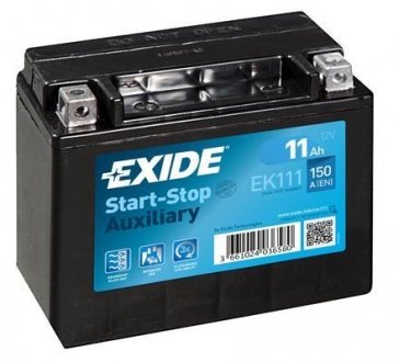 Акумуляторна батарея 11Ah/150A (150x90x130/+L) (Start-Stop/допоміжна) EXIDE EK111 (фото 1)